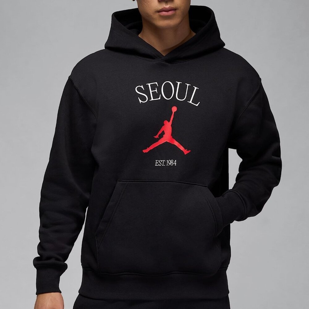 Jordan Seoul City Pullover Hoodie Black HF1507-010 Size L (Like New)